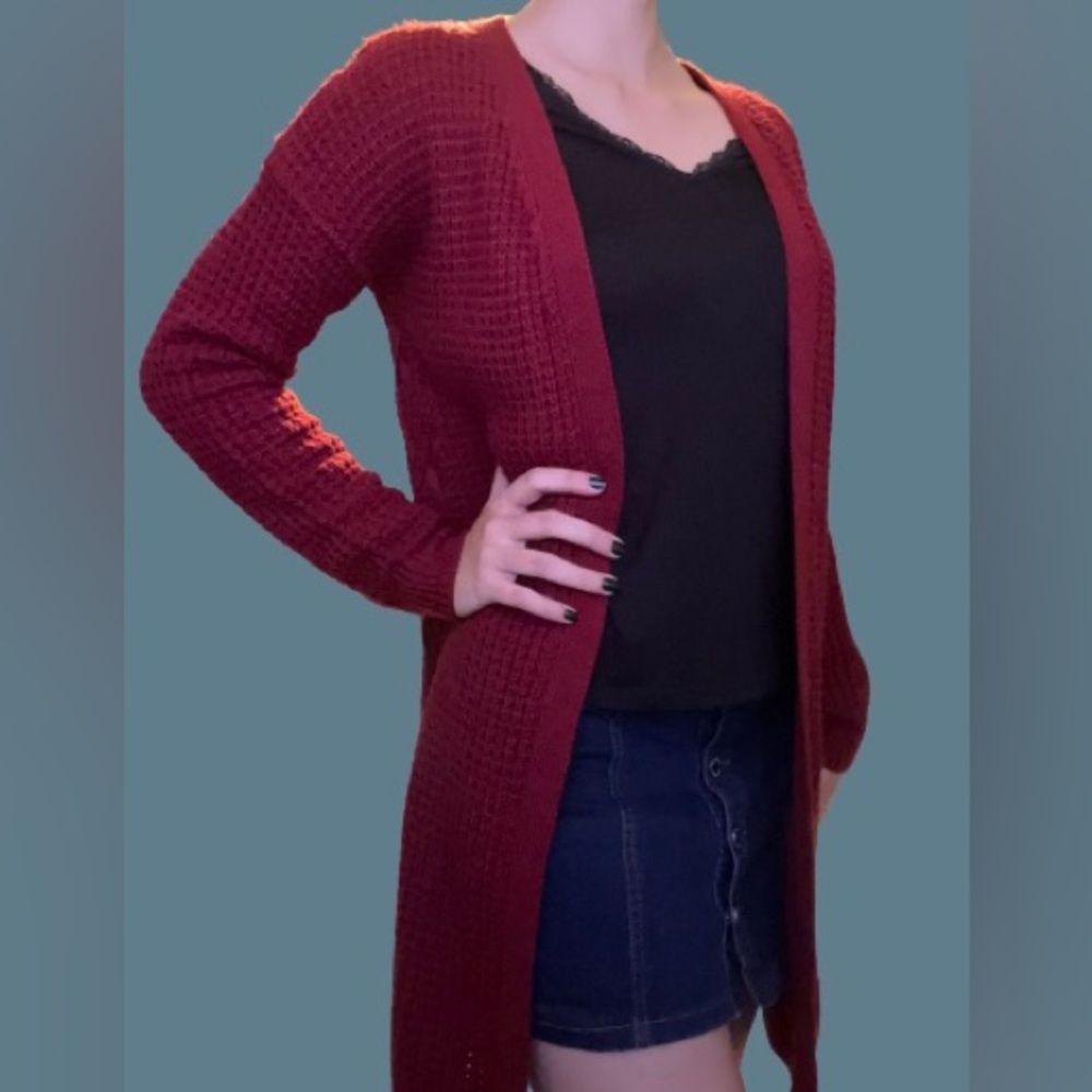 ZOEY Red Cozy Cardigan